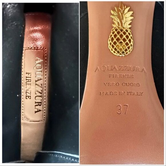 AQUAZZURA Mustang 105 Fringe Heeled‎ Ankle Boots In Black Suede, Size 37 EU - Picture 10 of 12